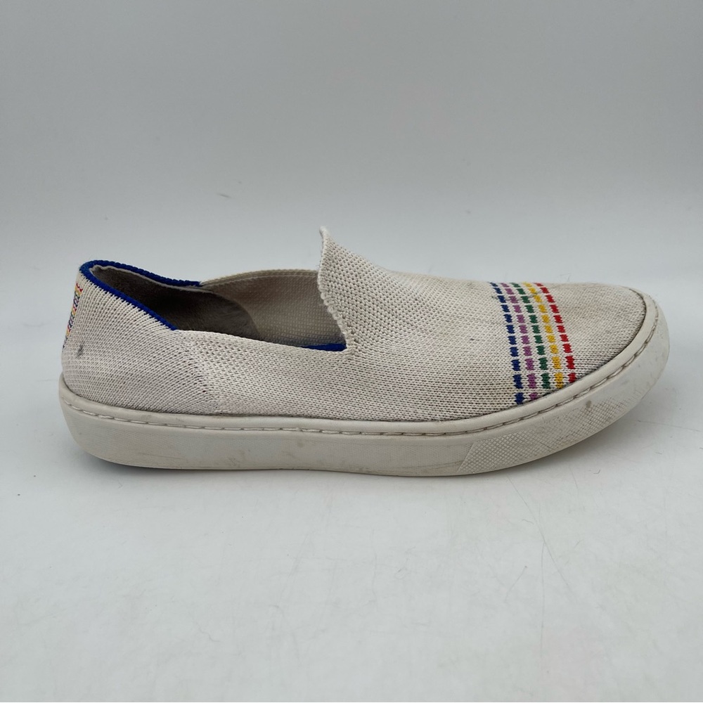 Rothy’s Girl’s Limited Edition Rainbow Pride Knit Slip-On Flats Sneaker-Size 2 Y